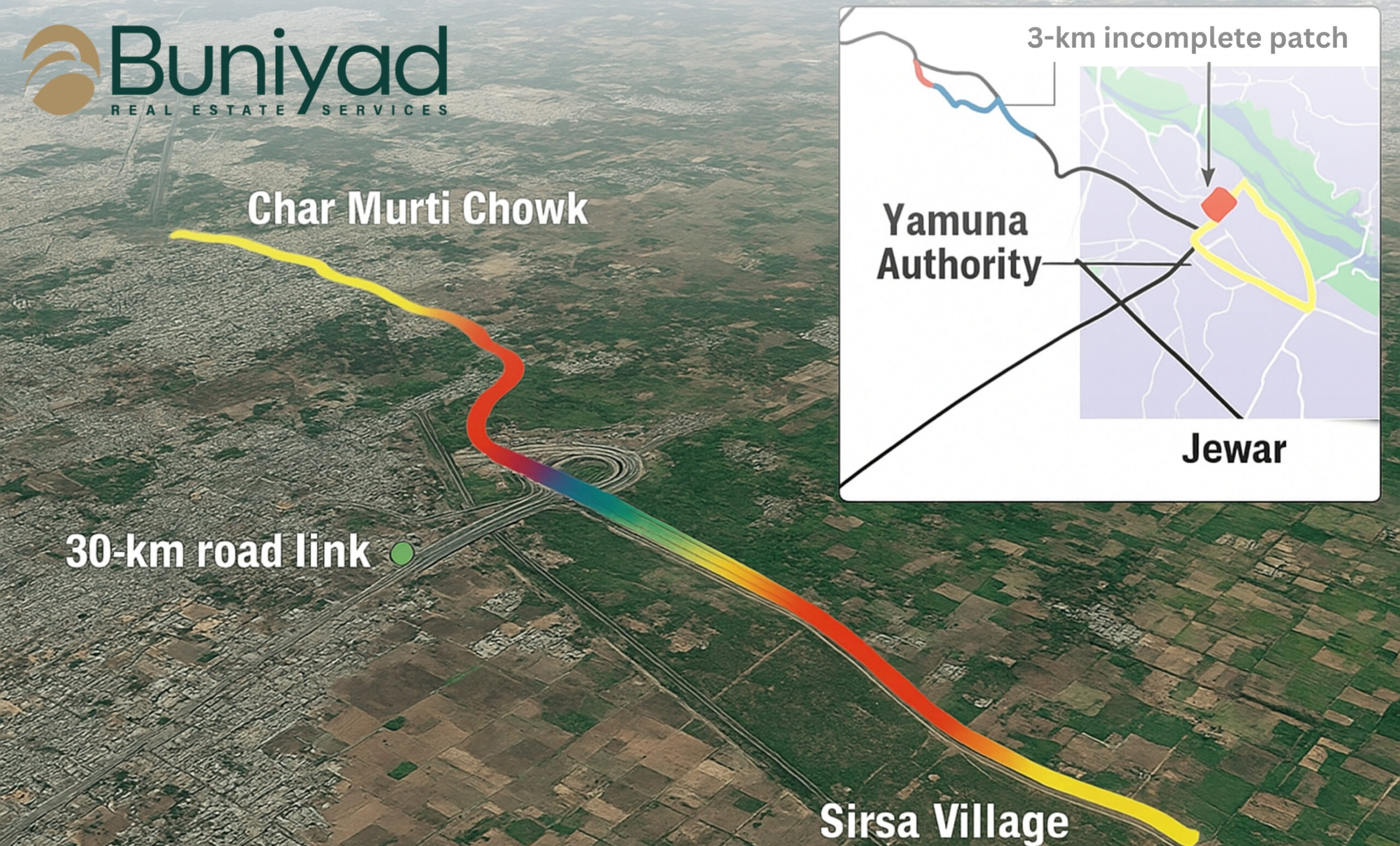 3-km stretch Jewar Airport